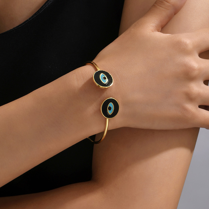 1 Piece Original Design Eye Alloy Enamel Plating Womenu0027S Bangle