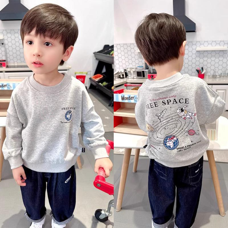 Children's Hoodie 2023 Autumn New Cartoon Style Spring and Autumn Top for Boys Baby Casual Crew Neck Hooded Sweatshirt Trendy