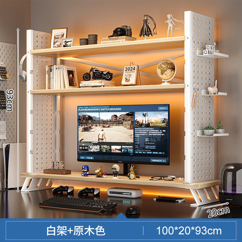 Estante de escritorio estante de almacenamiento multicapa estante de estante de escritorio estante de estante estante de escritorio estante de elevación de computadora