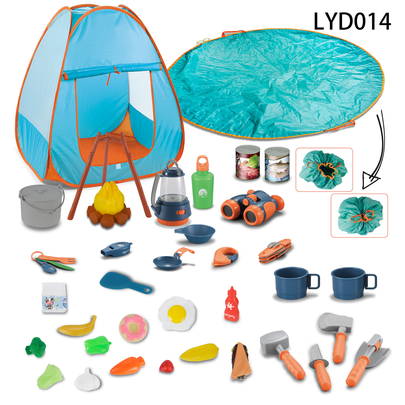 Juego de vajilla educativa para niños, para camping, picnic, con walkie-talkies, utensilios de cocina, para jugar al aire libre.