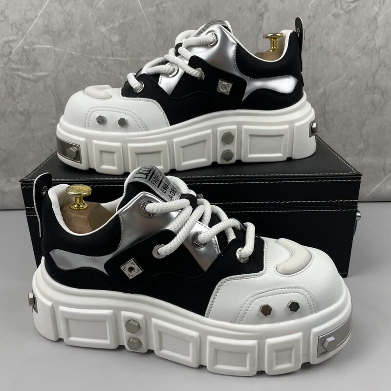 2026 New High-End Low-Top Shoes for Men, Summer Studded Trendy Men's Shoes, Versatile Big-Toe Height-Increasing Thick-Soled Sneakers 2026 New High-End Low-Top Shoes for Men, Summer Studded Trendy Men's Shoes, Versatile Big-Toe Height-Increasing Thick-Soled Sneakers