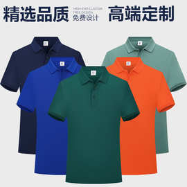 男式纯色polo衫短袖t恤印图翻领广告衫印logo厂家文化衫印字批发