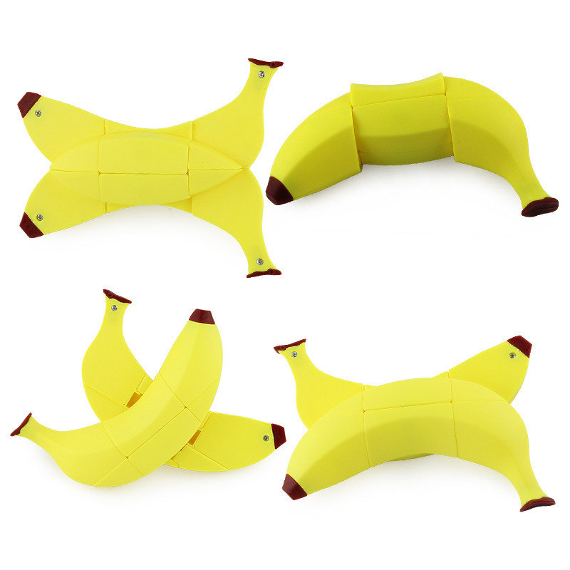 Pan-nuevo cubo de fruta de simulación simple entrada rompecabezas descompresión juguete en forma de traje de fruta cubo giratorio suave