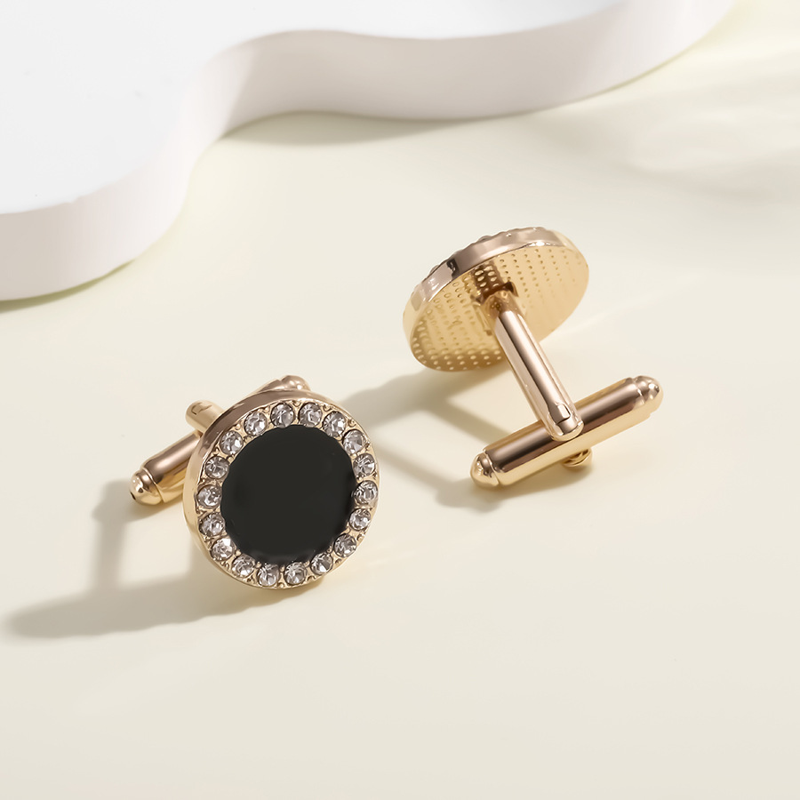 Nouveaux boutons de manchette en alliage de diamant français pour hommes, mode de vente à chaud, clous de manchette, boutons de chemise_voghion.com