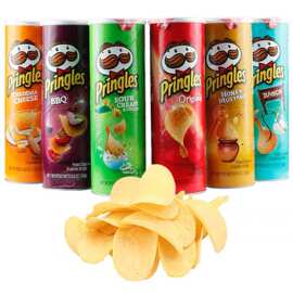 美版大品客薯片多口味罐装便携膨化食品办公室休闲零食158g*14罐