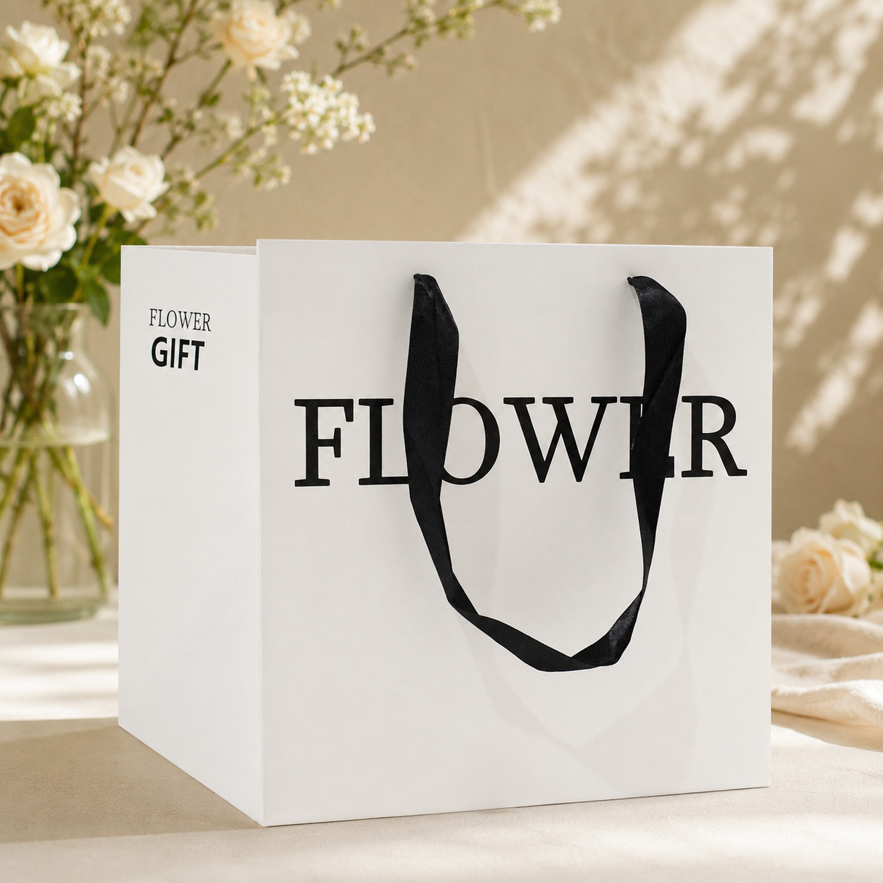 Celebridad en línea flor rectangular bolsa de regalo flor tienda ramo embalaje Día de San Valentín regalo mano regalo bolso