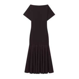 外贸女装2026春季新款欧美风时尚船型短袖拼接连衣裙 2335161