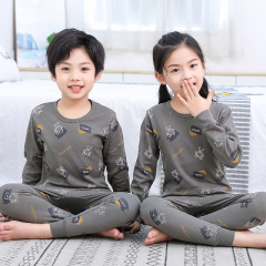 儿童秋衣秋裤纯棉男童女童宝宝保暖内衣套装全棉中大童棉毛衫睡衣