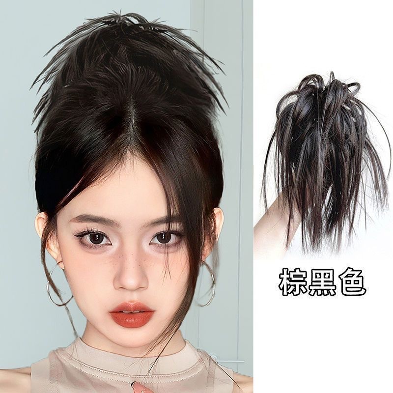 鸡窝头发圈丸子头假发鸡毛头抓夹慵懒辣妹风头绳头饰懒人盘发神器