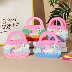 Cross-border mouse-killing pioneer toy unicorn girl princess silicone crossbody bag
