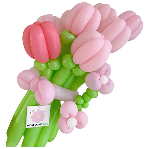 2024 new tulip long balloon bouquet ins color internet celebrity DIY Xiaohongshu tulip bouquet material