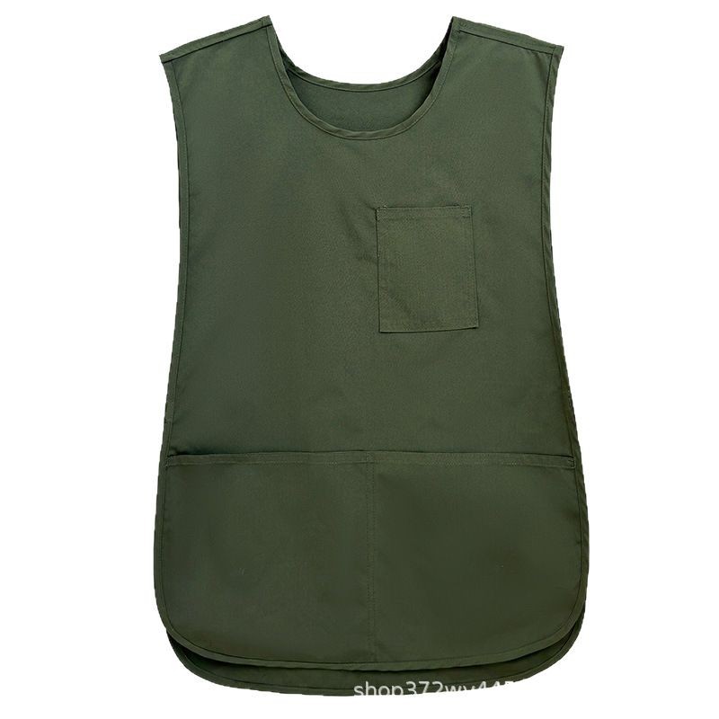 Chef Lebang chaleco de lona ropa de trabajo mujeres catering café té con leche tienda sin mangas cocina al por mayor delantal LOGO