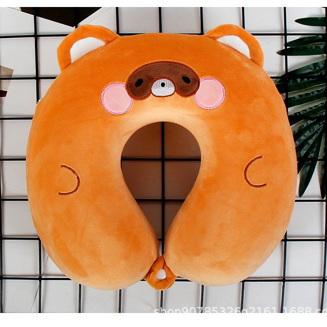 Memoria de algodón en forma de U almohada de cuello de rebote lento almohada de oficina siesta almohada de viaje de negocios cubierta de protector al por mayor