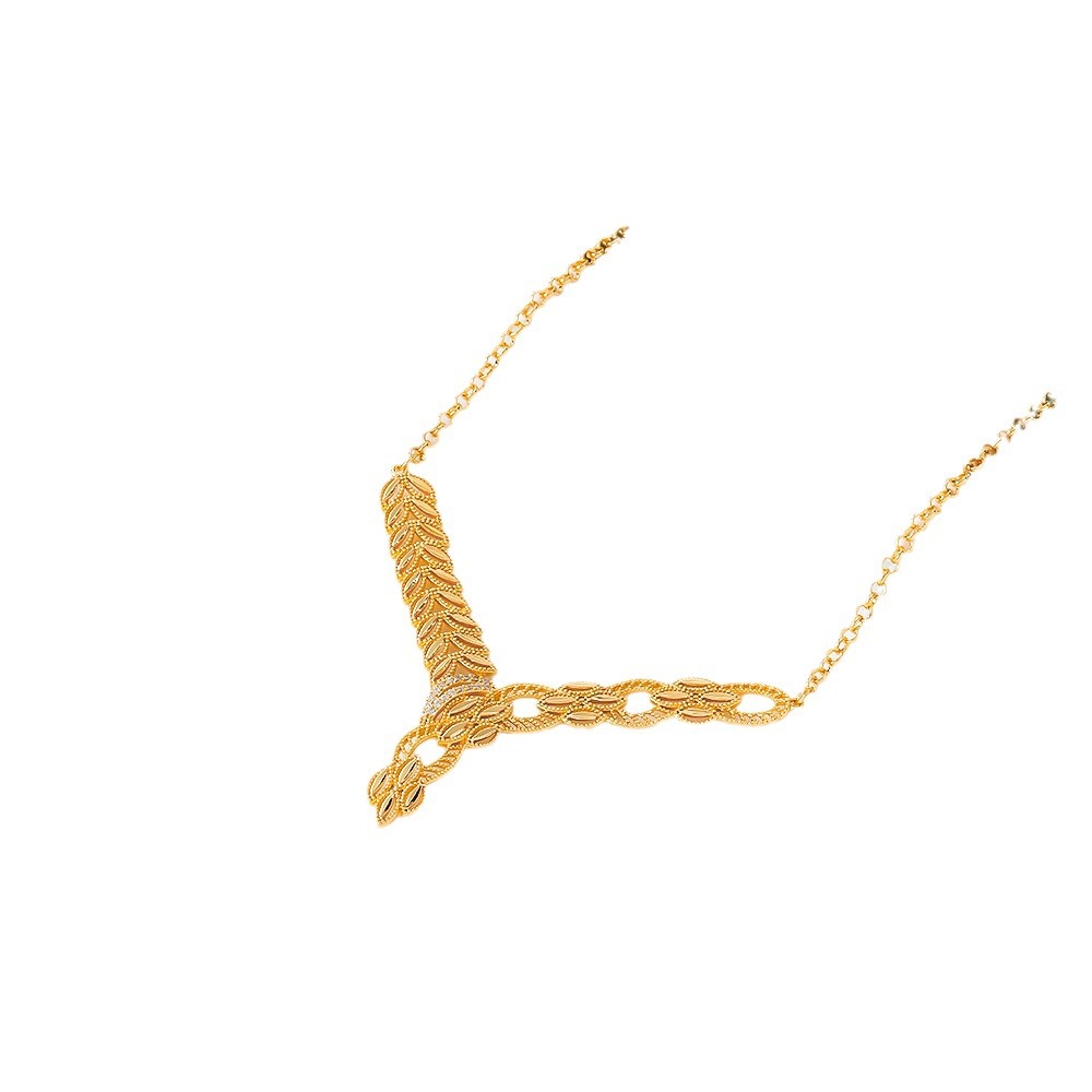 Joyería de moda europea y americana para mujeres bronce dorado pendientes de piedra de aluminio collar de dos piezas opciones de joyería transfronterizas