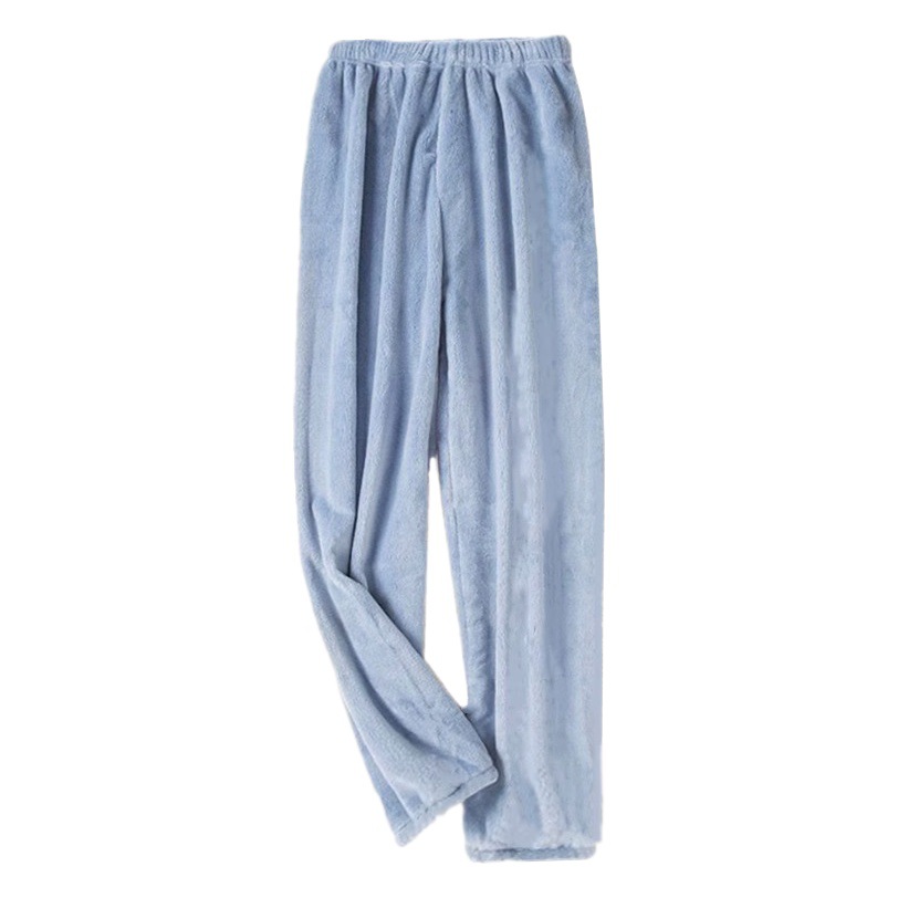 Pantalones de pijama de lana de coral grueso para mujeres Otoño e Invierno Nuevos pantalones sueltos ropa exterior pantalones cálidos pantalones cómodos pantalones perezosos en casa