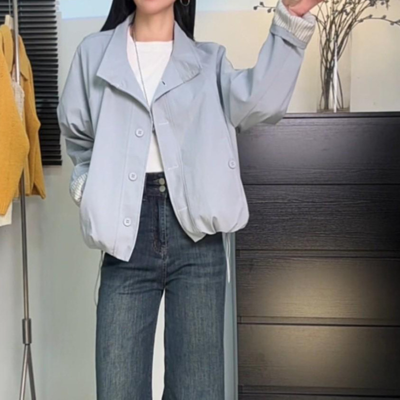 韩系立领工装外套女2025秋季港风休闲流行夹克上衣|undefined