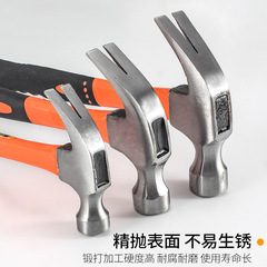 Claw hammer conjoined hammer nail remover iron hammer hardware tool wooden handle claw hammer decoration hammer fiber handle hammer head