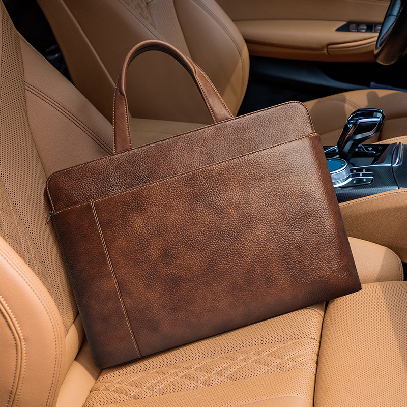 Túi xách nam da bò vintage tote bag đựng laptop công suất lớn