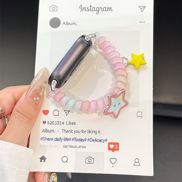 Y2K Star Phone Cord Hair Band Suitable for Xiaomi Mi Band 8Pro Strap Xiaomi Mi Band 78910 Strap Band54