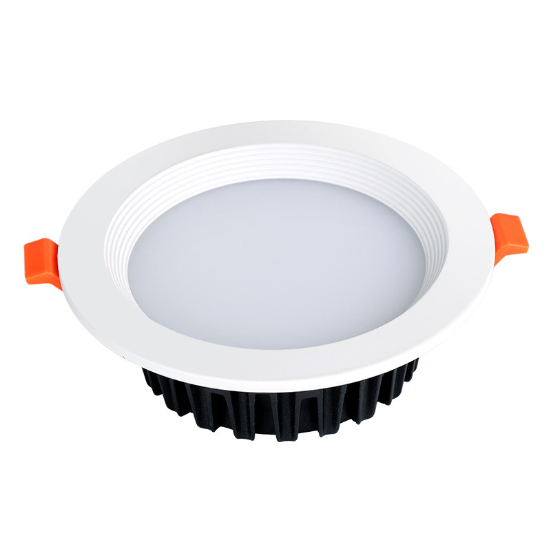 Luz LED empotrable en el techo de tres colores con intensidad regulable para uso doméstico, apertura de 7.5 pulgadas, downlight regulable ajustable de 2.5 y 3 pulgadas.