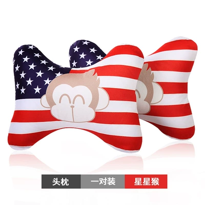 Headrest | Neck Pillow, Bear Pillow, Car - headrest-star-monkey-pair