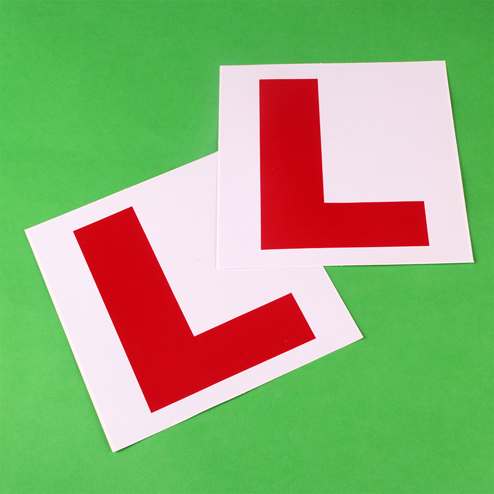 跨境 英国新手车贴 L plates 外国驾驶员初学者标志L 跨境爆品