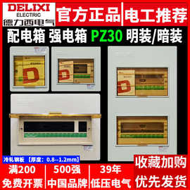 德力西配电箱PZ30强电布线箱家用明装暗装室内空气开关盒子空开盒