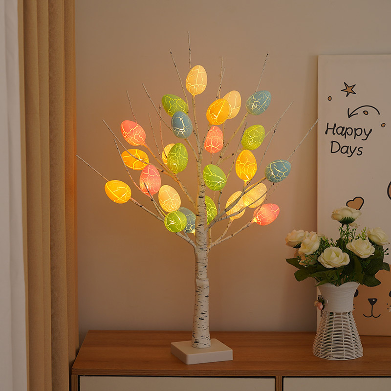 tree light led easter egg tree home decoration light indoor party activity scene layout landscape luminous tree