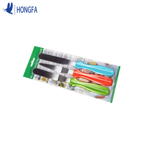 Stainless steel three-piece set cream cake frosting spatulas, sugar coloring dedicated spatulas, cake leveling knives