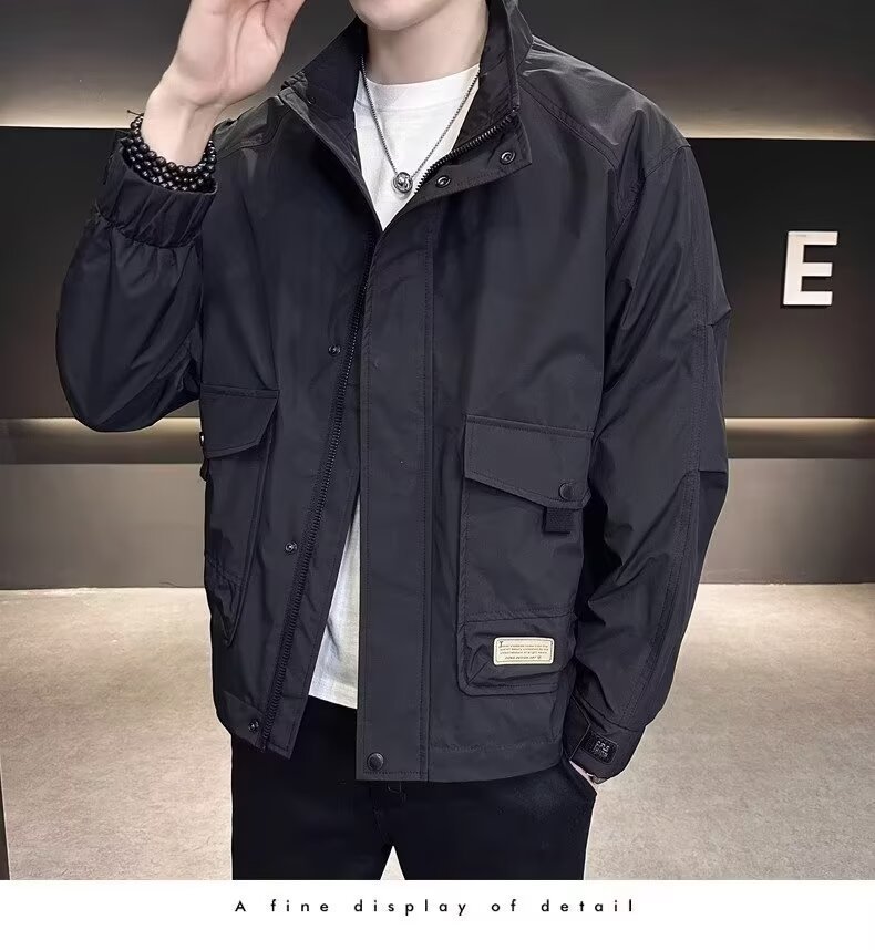 Autumn And Winter Men's Jackets Trendy Brand Rascal Work Clothes Top Stand Up Collar_voghion.com