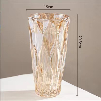 Espesado cristal decoración florero boca llena de perfume cultivo flores salón comedor ins adornos