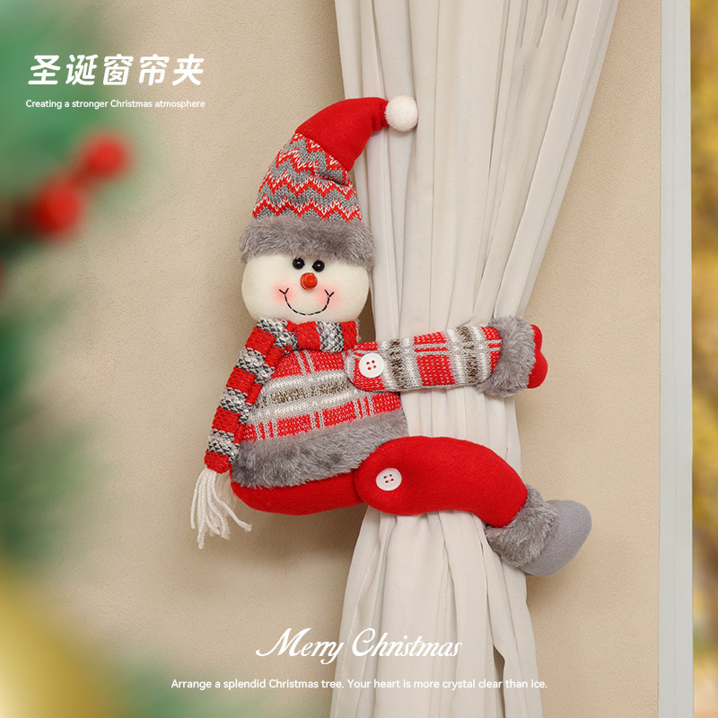 クロスボーダー新製品クリスマスカーテンバックル装飾クリスマスカーテンハグクリスマス人形ギフトクリエイティブ布雰囲気アレンジメント|undefined