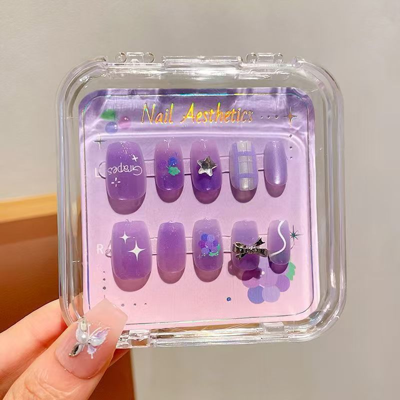 Caja de exhibición marco de fotos más taladro manicure suministro fuente de uñas DIY francés color delgado manicure falso salón al por mayor