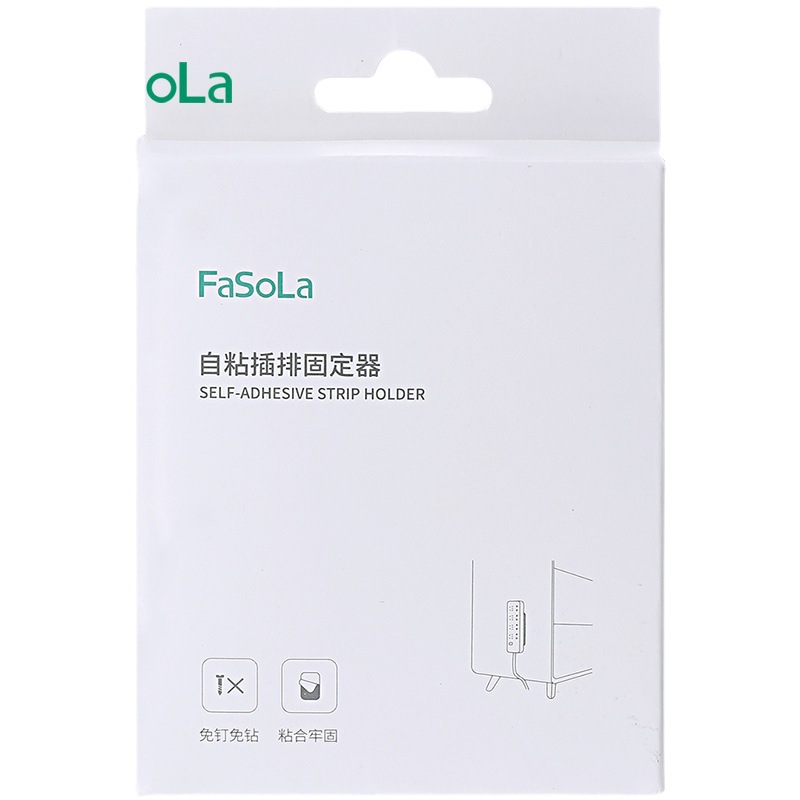 FaSoLa socket holder colgante de pared etiqueta de la pared router de almacenamiento Punch-libre de uñas libre de enchufe de cable organizador