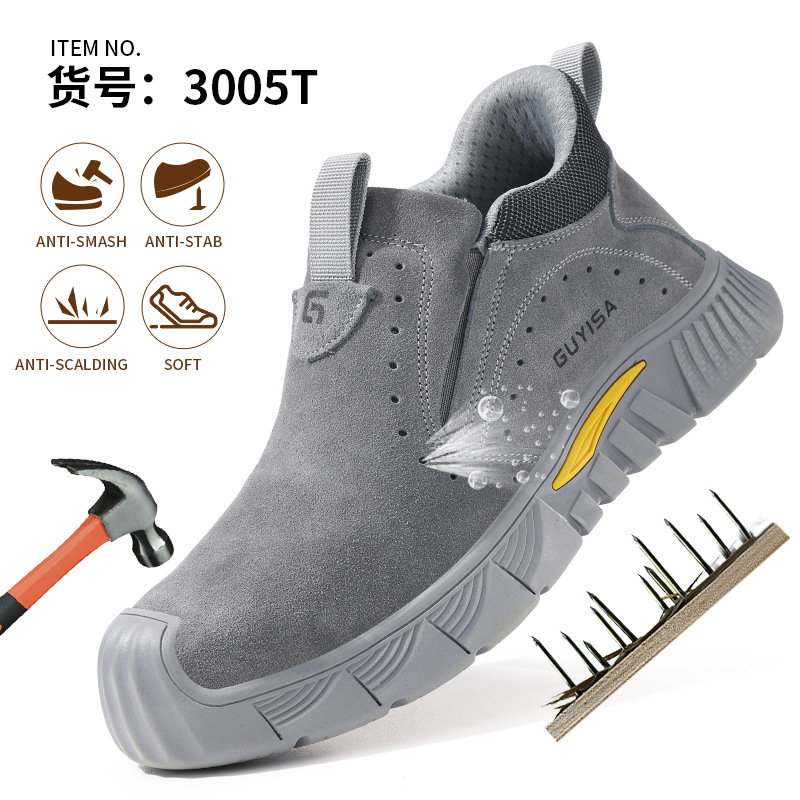 3005T-용접공 신발 회색 모델;36