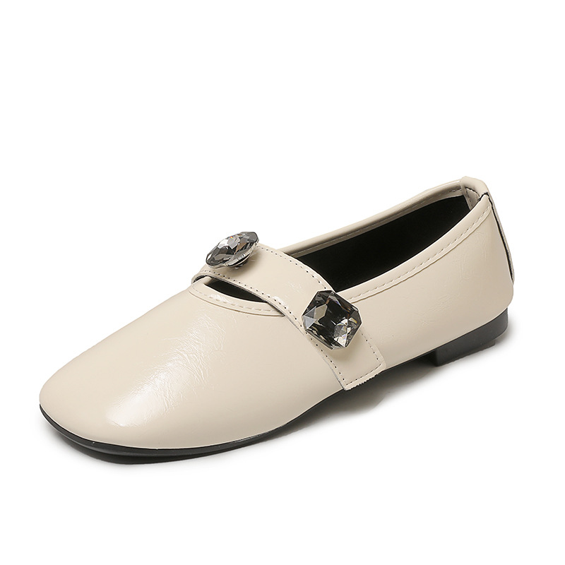 2026 nuevo estilo francés de diamante cuadrado y medio zapatillas de la mujer de vestir con la cabeza de la bolsa perezosa Mueller zapatos suaves ociosos