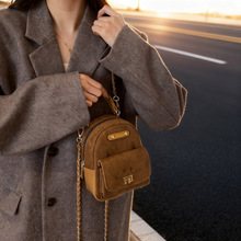 高级感包包女秋冬美拉德风棕色kitty猫迷你背包手提斜挎包双肩包