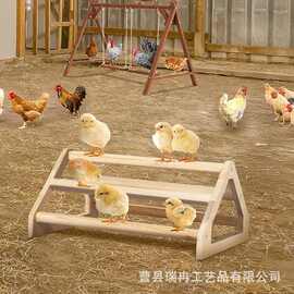 木质鸡站架鹦鹉小鸟站立架玩具攀爬架大公鸡站台鸡舍栖息地健身架