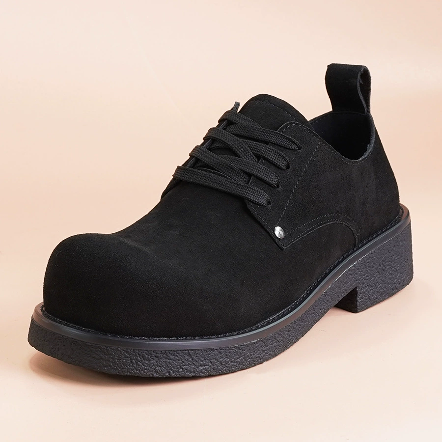 Одежда Дерби Обувь Мужской 2025 Оригинальный дизайн Большая голова Обувь Мужской Осень Дышащий Британский ветер Толстое дно Подъем Повседневная обувь