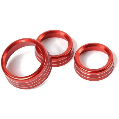 Suitable for 15-20 Dodge Durango Challenger Car Central Air Conditioning Knob Ring Decorative Ring Interior (Other Automotive Interior Supplies) - red-three-piece-suit