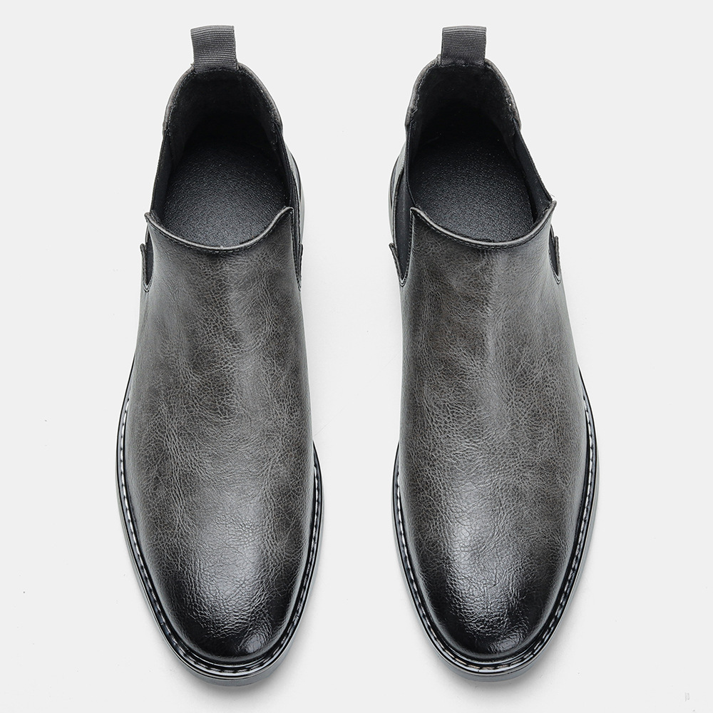 Herren Britische Herrenschuhe Polnische Farbe Mode Retro Herren Übergröße Stiefeletten Stiefeletten_voghion.com