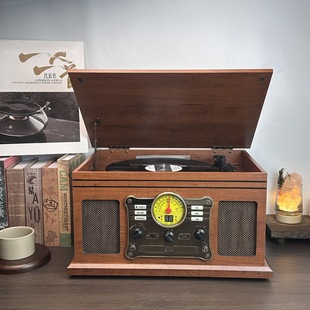Multifunctional Vinyl Record Player Retro Gramophone Living Room Decoration Ornaments Cd Tape USB Bluetooth Speaker Gift