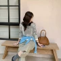 条纹撞色学院polo针织衫