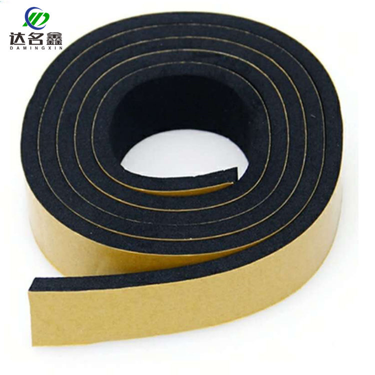 单面背胶氯丁橡胶海绵条 阻燃CR海绵密封条 耐高温CR橡塑海绵条