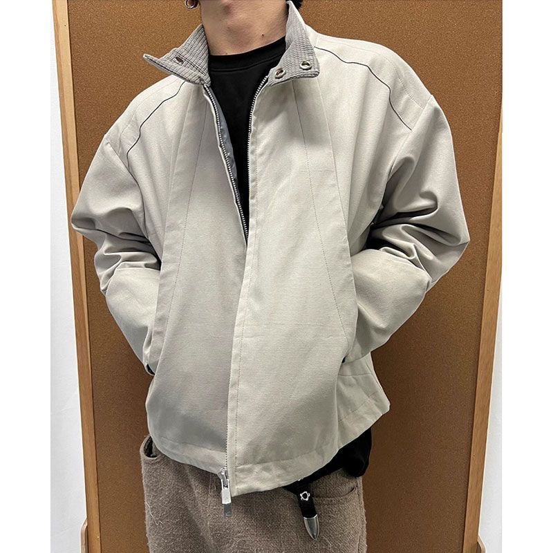 Harington Jacket Men Casual Stand Collar Coat Versatile Cleanfit_voghion.com