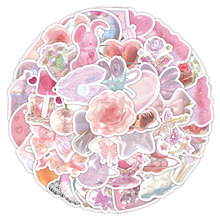 420张亮闪闪卡通贴纸ins少女心高级感装饰手机壳汽车素材贴画批发