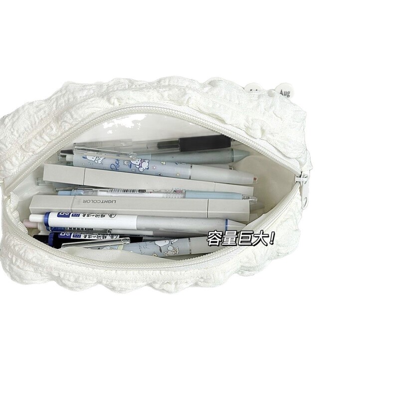 新款笔袋文具盒中小学生女高颜值少女心可爱软绵绵小众纯色简约|undefined