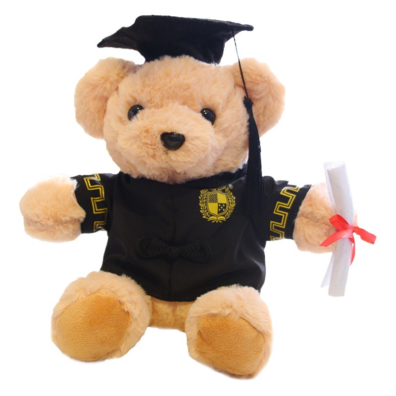 Doctor oso muñeca de peluche de juguete de graduación oso de peluche con sombrero de doctor oso muñeca regalo de graduación