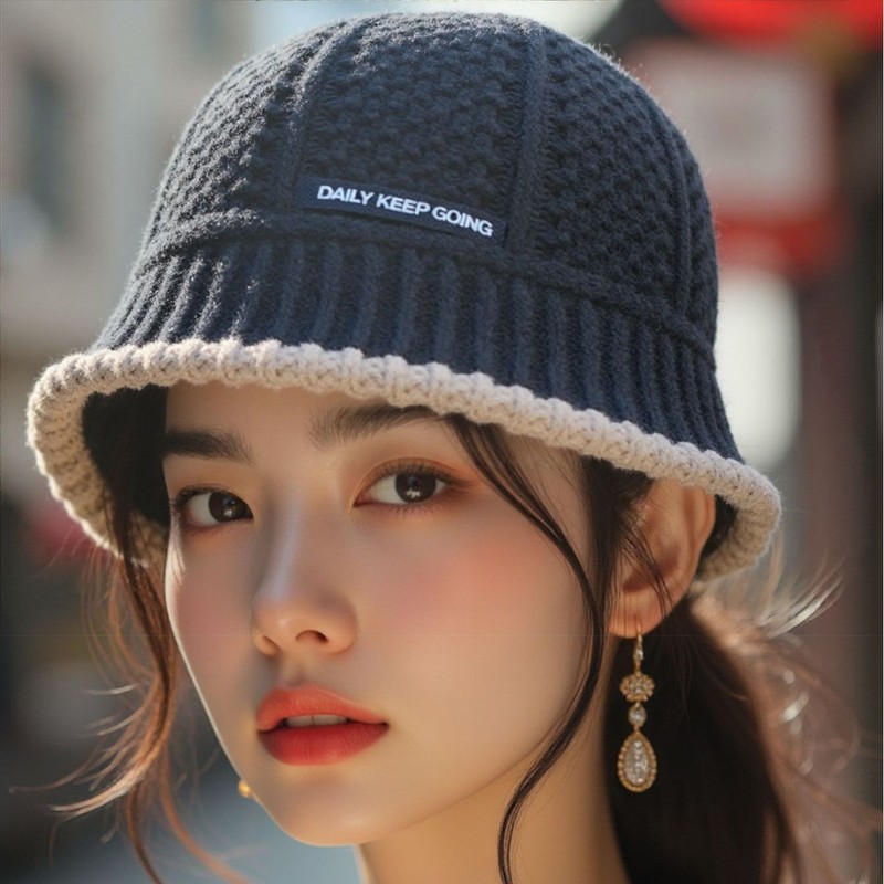 秋冬季新款韩版显脸小保暖水桶渔夫帽遮脸复古百搭盆帽子女潮8292|undefined