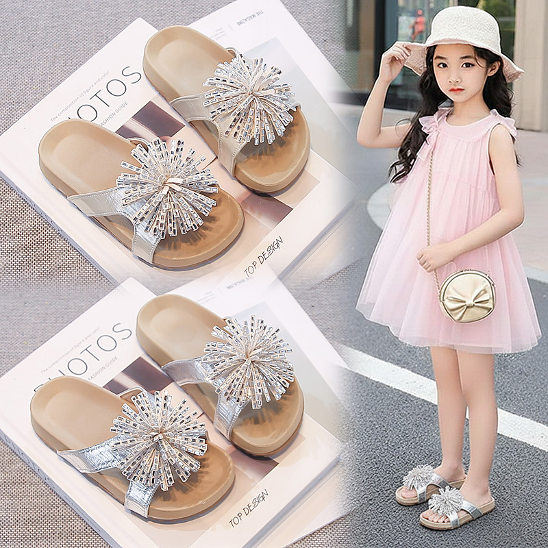 Sandalias para niñas 2026 verano nuevo niño zapatos de playa de dedos descubiertos niños de moda versátil gran fuegos artificiales sandallas image 1